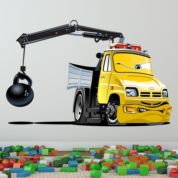 Stickers for Kids: Truck crane ball
