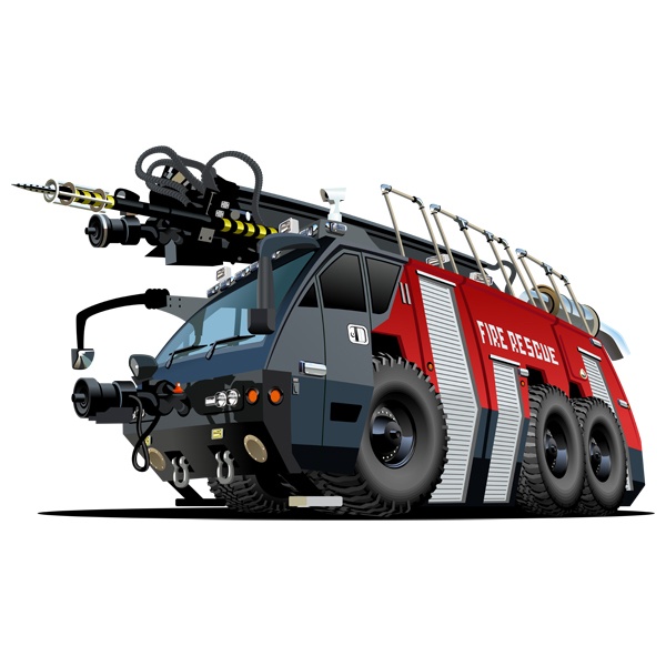 Stickers for Kids: Fire truck rescue unit