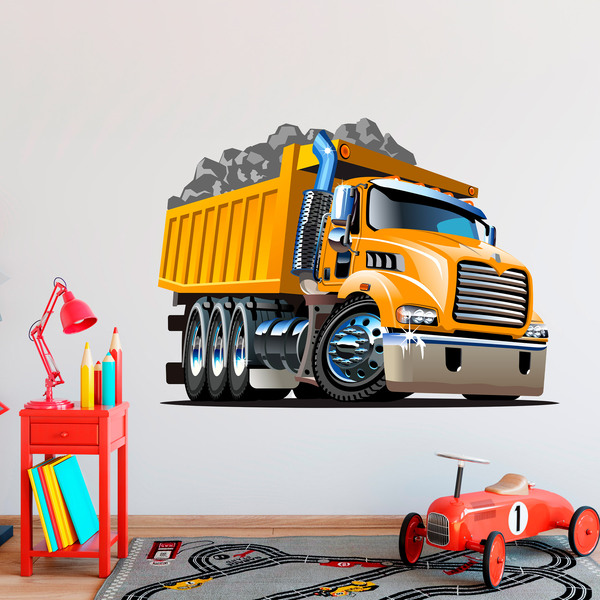 Stickers for Kids: Loaded construction truck