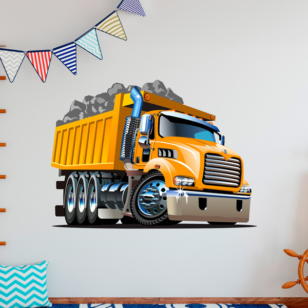 Stickers for Kids: Loaded construction truck
