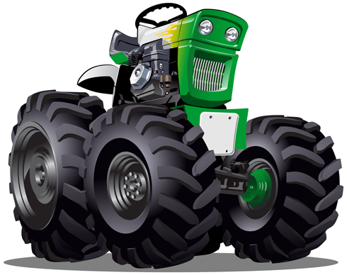 Stickers for Kids: Monster Truck Tractor