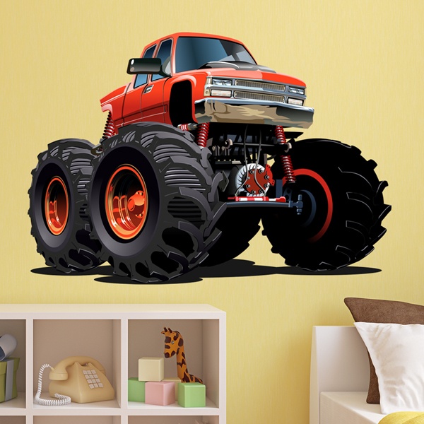 Stickers for Kids: Monster Truck orange