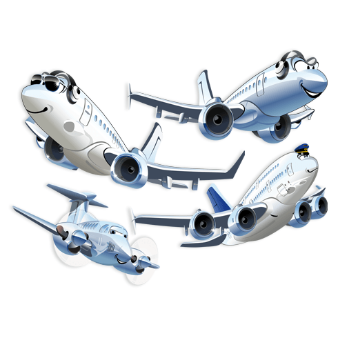 Stickers for Kids: Kit Airliners