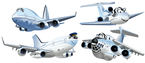 Stickers for Kids: Funny Passenger Aircraft Kit
