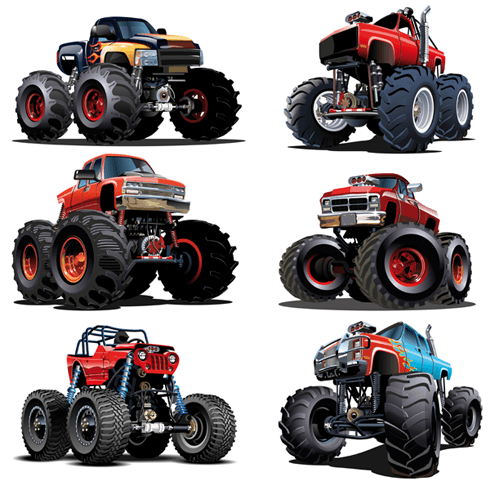 Stickers for Kids: Monster Truck Kit