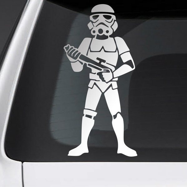 Stormtrooper family shop car decal