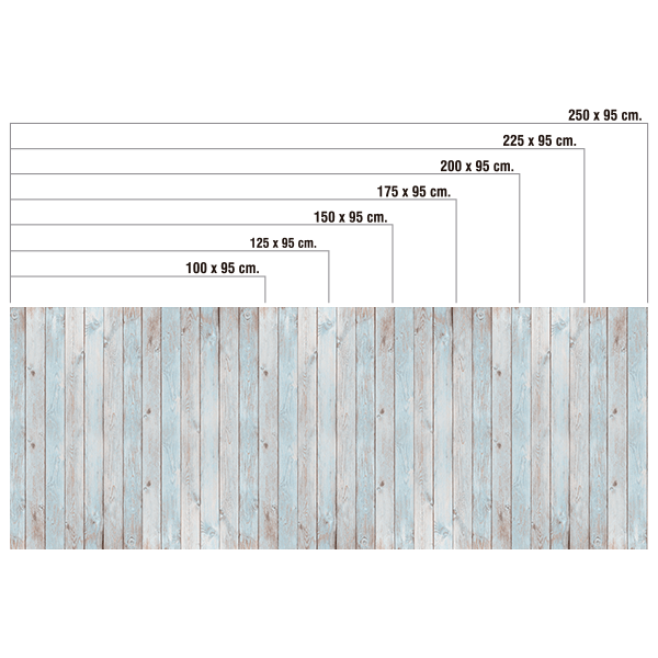 Wall Stickers: Blue rustic platform