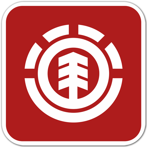 Car & Motorbike Stickers: Element red logo