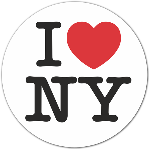 Car & Motorbike Stickers: I love NY (New York)
