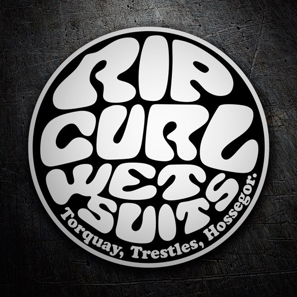 Car & Motorbike Stickers: Rip Curl Wet Suits Black and White