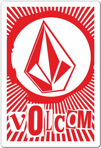 Car & Motorbike Stickers: Volcom retro