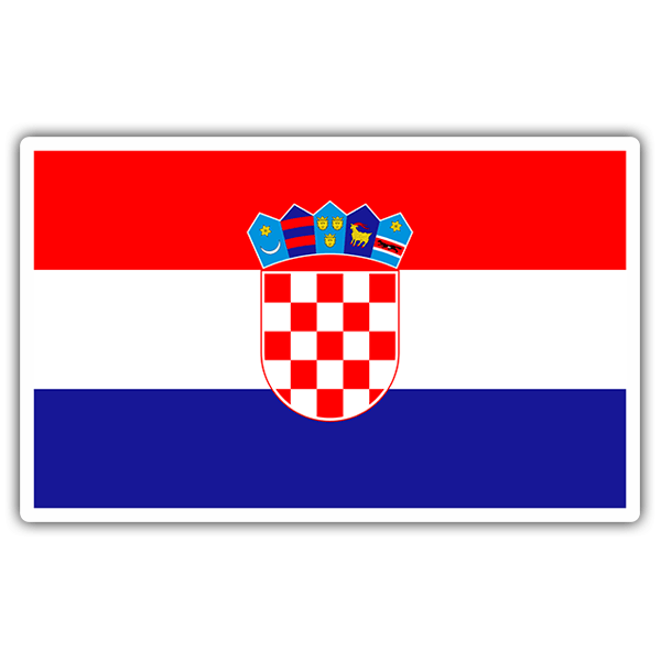 Car & Motorbike Stickers: Croatia Flag