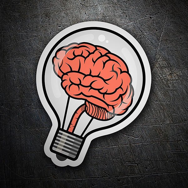 Car & Motorbike Stickers: Brain in a bulb