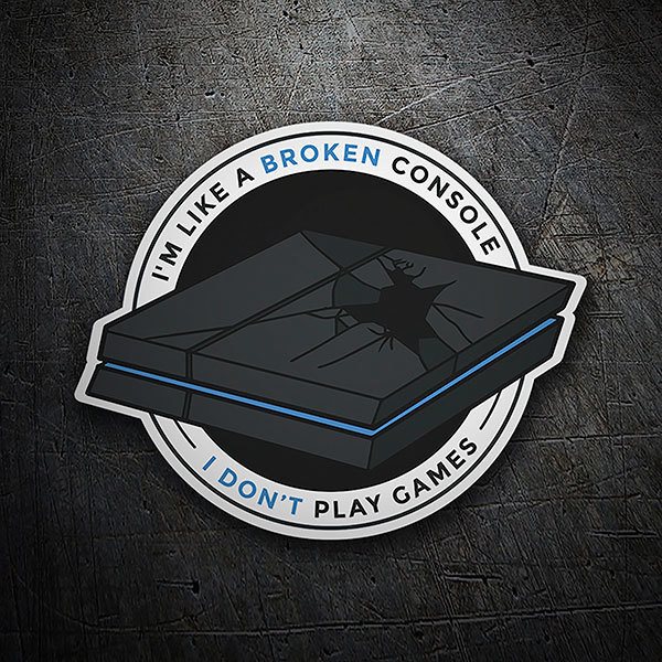 Car & Motorbike Stickers: Broken Console