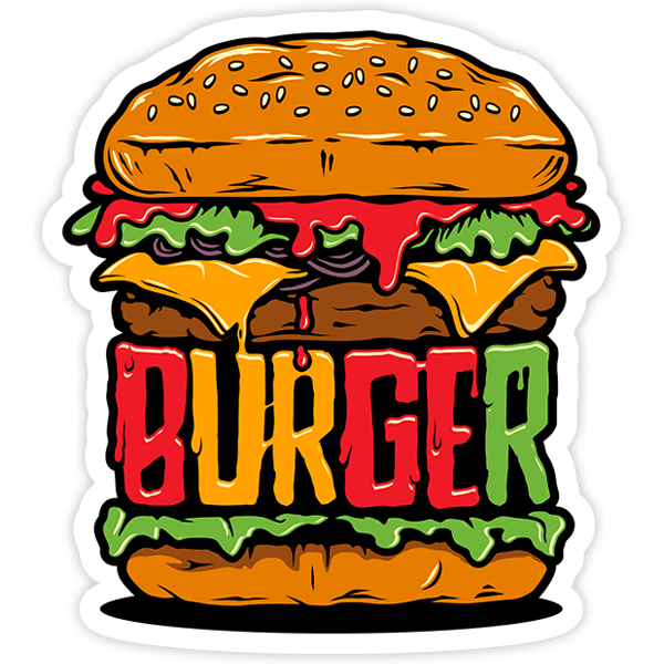 Car & Motorbike Stickers: Burger