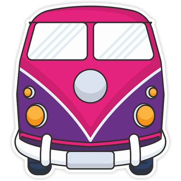 Car & Motorbike Stickers: Hippie van