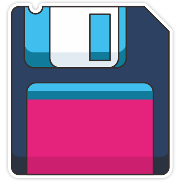 Car & Motorbike Stickers: Old floppy disk