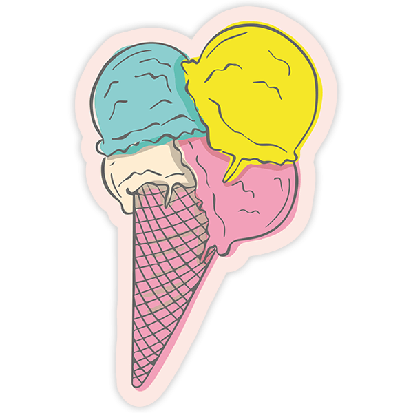 Car & Motorbike Stickers: Multi Flavor Ice Cream