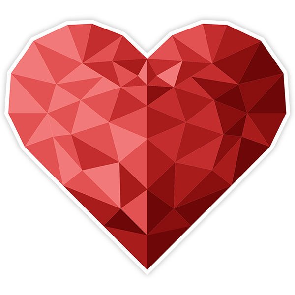 Car & Motorbike Stickers: Geometric heart