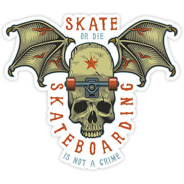 Car & Motorbike Stickers: Skate is not a crime
