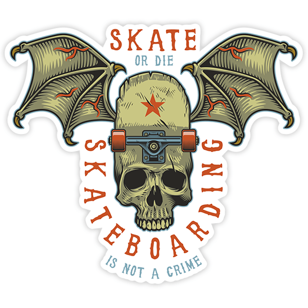 Car & Motorbike Stickers: Skate is not a crime