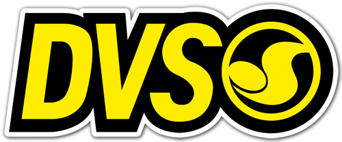 Car & Motorbike Stickers: DVS jaune