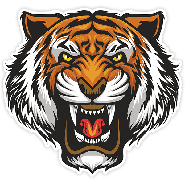 Car & Motorbike Stickers: Aggressive Tiger