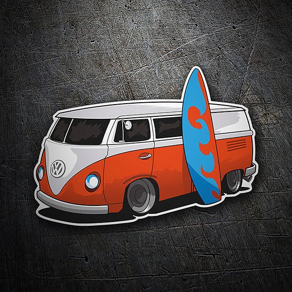 Car & Motorbike Stickers: Surf van