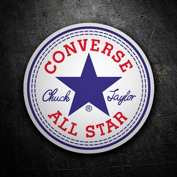 De stoel Clip vlinder Sticker Converse All Star circular | MuralDecal.com