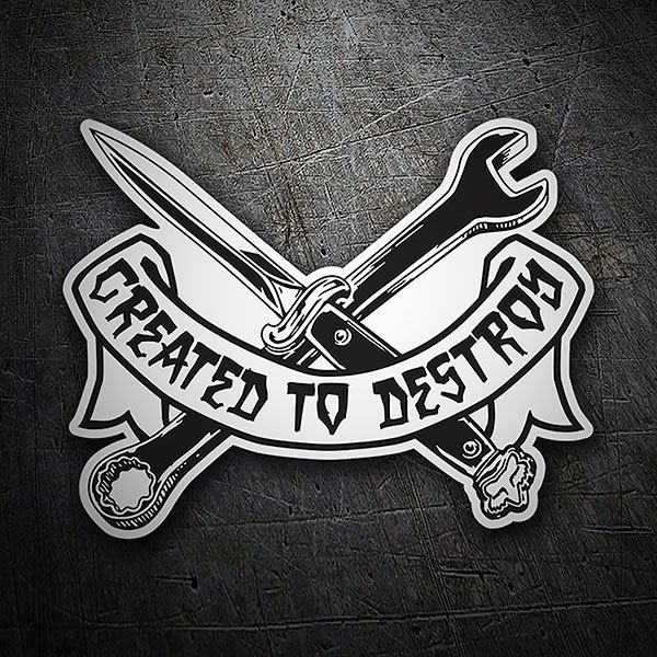 Car & Motorbike Stickers: Created to Destroy, by Fox Racing