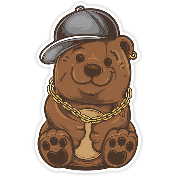 Car & Motorbike Stickers: Rapper Bear