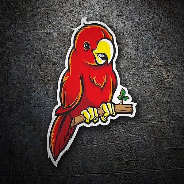 Car & Motorbike Stickers: Red parrot breeding