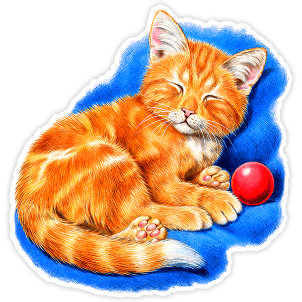 Car & Motorbike Stickers: Cat resting