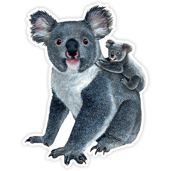 Car & Motorbike Stickers: Koala with brood