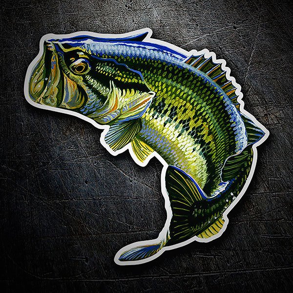  Largemouth Bass Fishing Fish Vinyl Sticker - Select