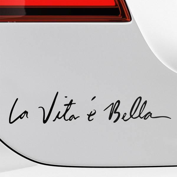 Car & Motorbike Stickers: La Vita é Bella
