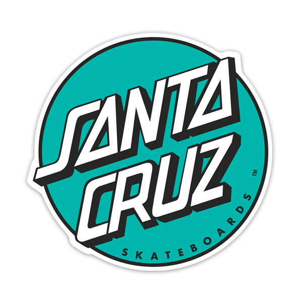 Car & Motorbike Stickers: Santa Cruz Mint Green