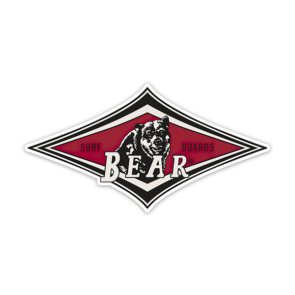 Car & Motorbike Stickers: Surf Boards Bear