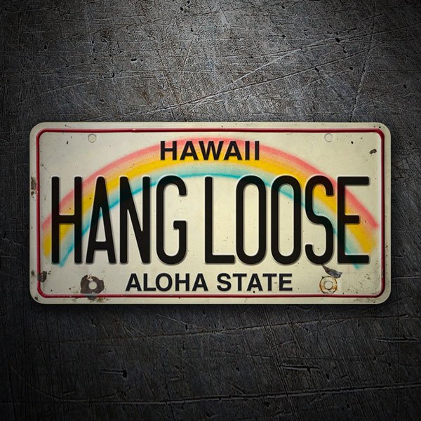 Car & Motorbike Stickers: Hang Loose Aloha State