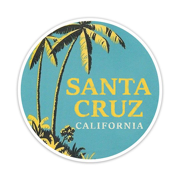 Car & Motorbike Stickers: Santa Cruz California Palm Trees