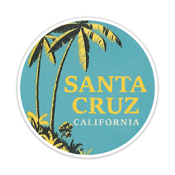 Car & Motorbike Stickers: Santa Cruz California Palm Trees