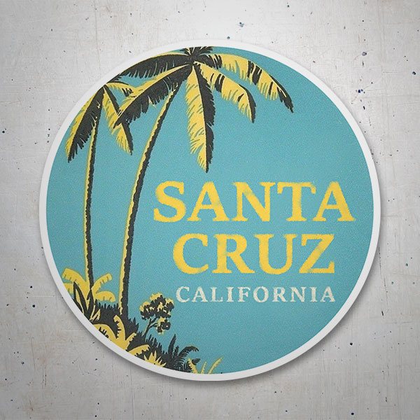 Car & Motorbike Stickers: Santa Cruz California Palm Trees