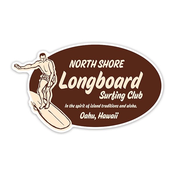 Car & Motorbike Stickers: North Shore Longboard Hawaii