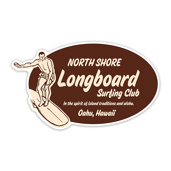 Car & Motorbike Stickers: North Shore Longboard Hawaii