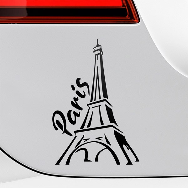 Car & Motorbike Stickers: Paris Eiffel Tower