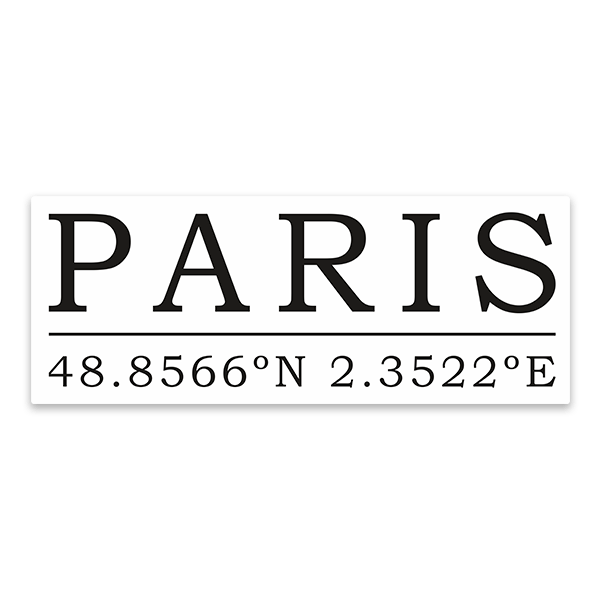 Car & Motorbike Stickers: Paris Coordinates