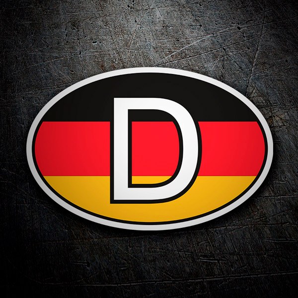 Car & Motorbike Stickers: Oval Flag Germany D