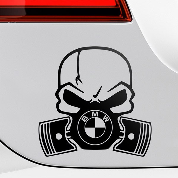 Car & Motorbike Stickers: Skull BMW