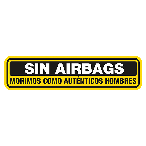 Car & Motorbike Stickers: No Airbags