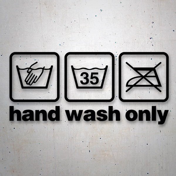 Car & Motorbike Stickers: Hand Wash Only